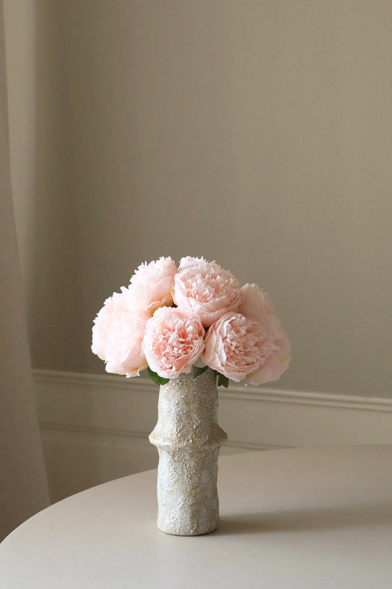 Kunstig Mini pæon buket - pink